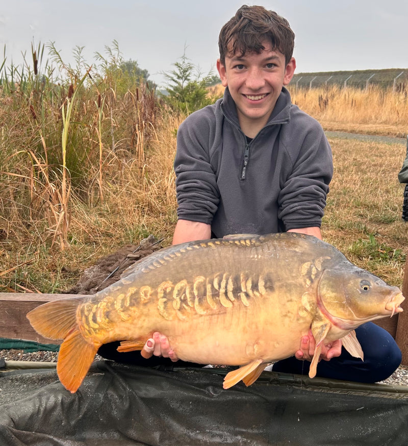 38lb Mirror caught by Roy W. at The Hayes